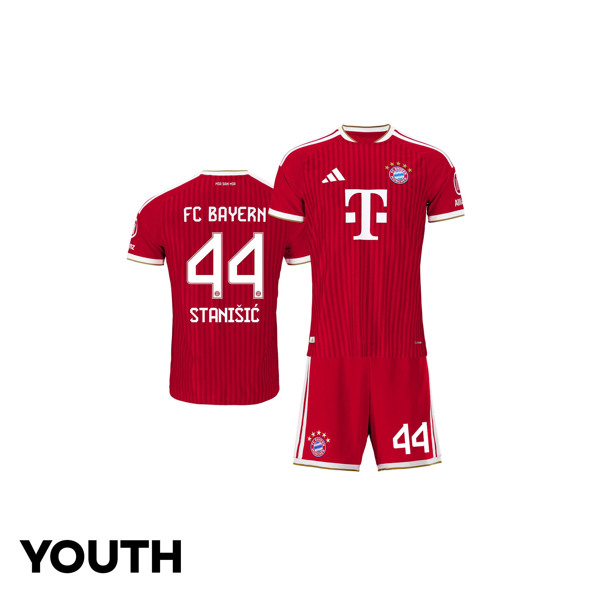 Josip Stanišić 44 Bayern Munich 2026/27 Youth Home Jersey & Shorts Set - Red