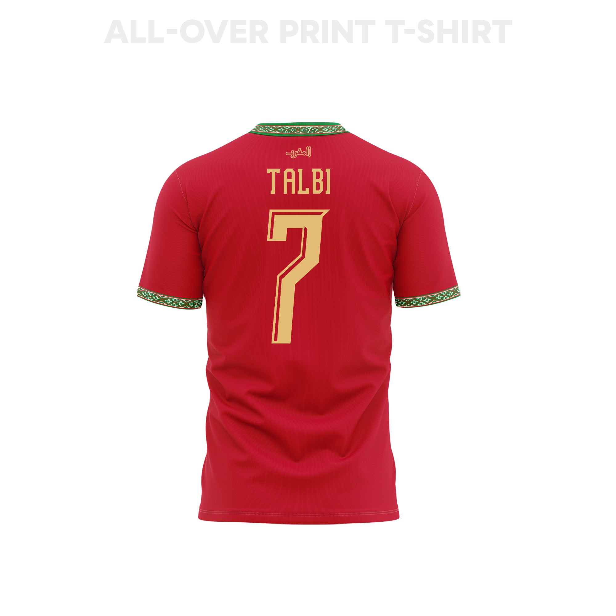Chemsdine Talbi 7 Youth Morocco 2026 Home 3D T-shirt Fully Printed – Red