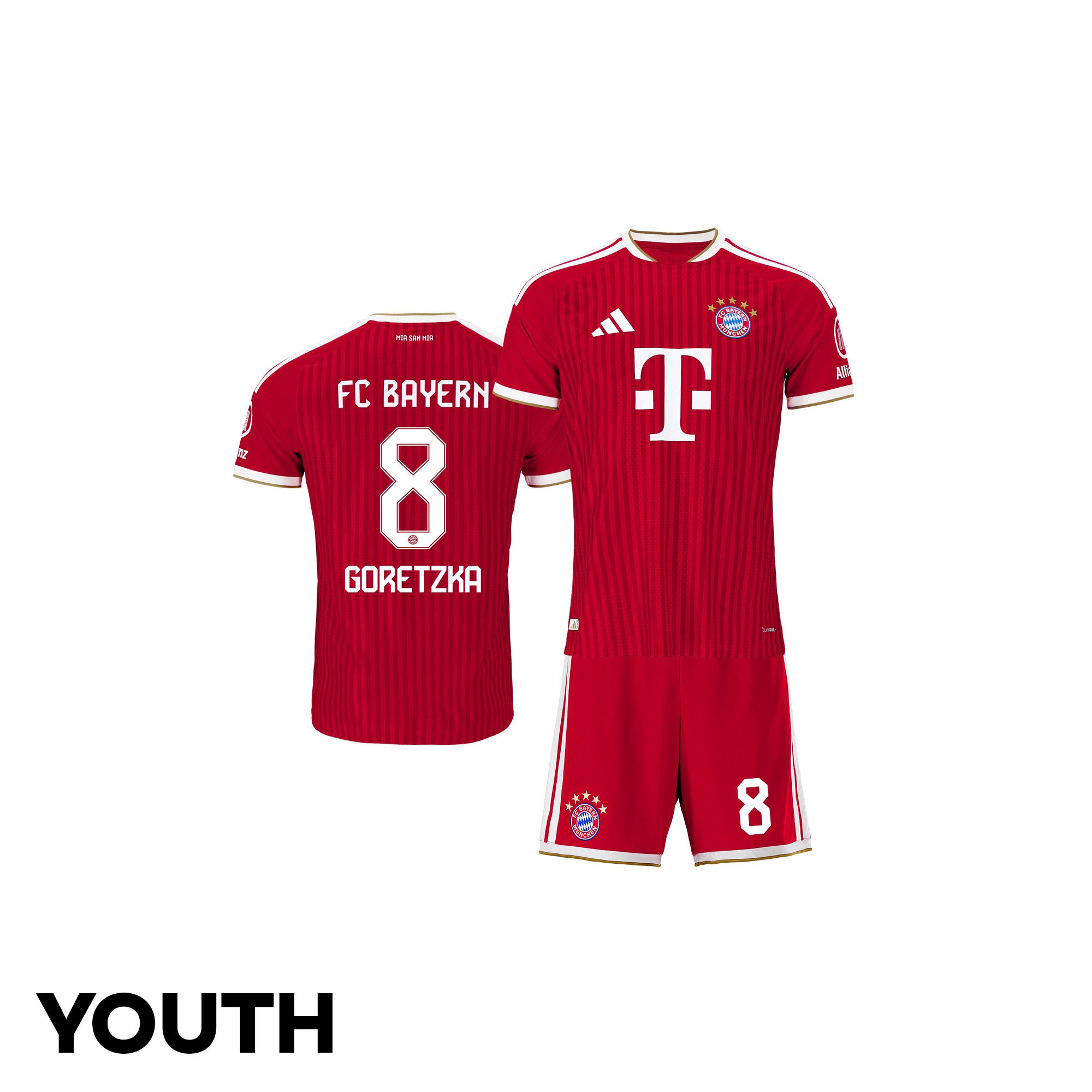 Leon Goretzka 8 Bayern Munich 2026/27 Youth Home Jersey & Shorts Set - Red