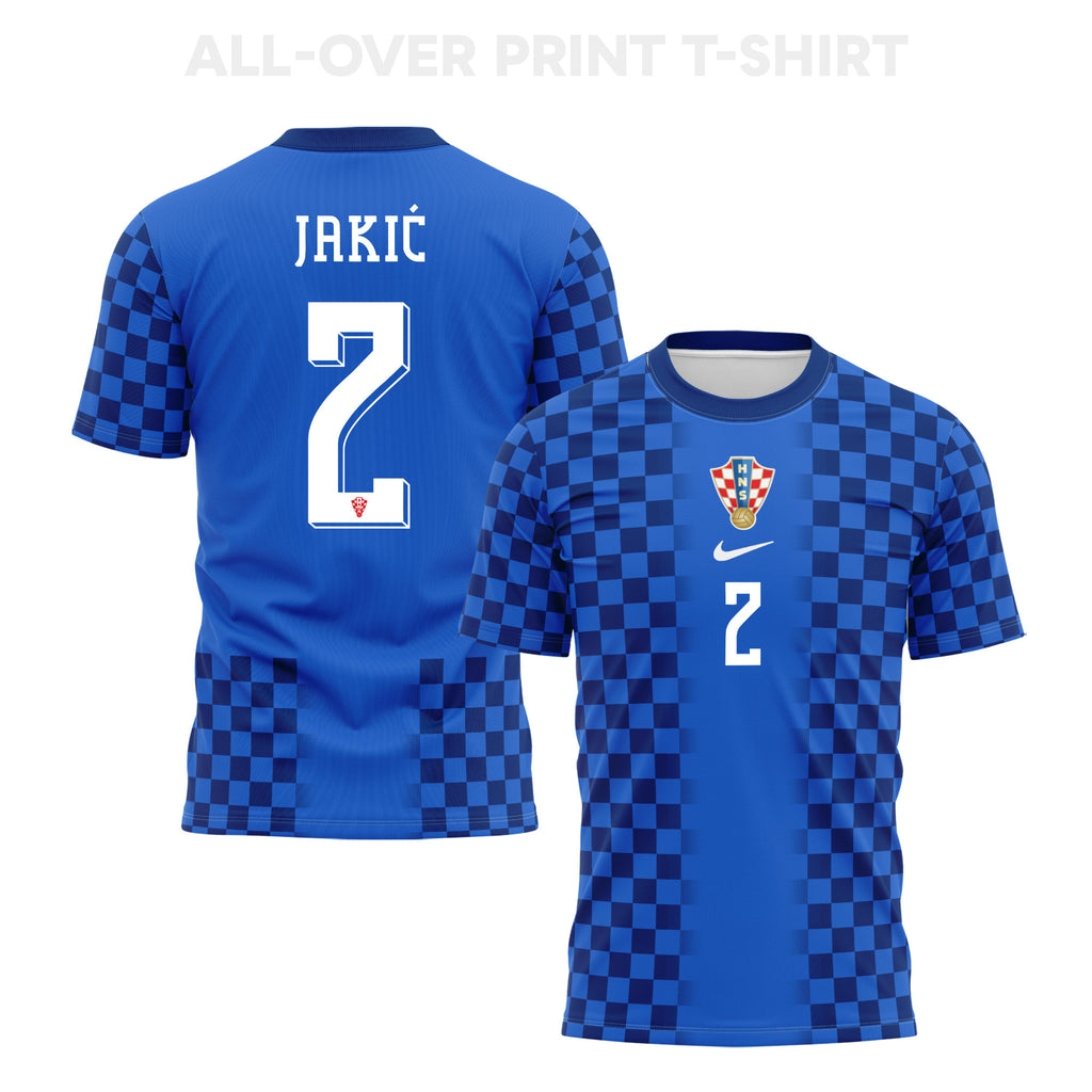 Kristijan Jakić 2 Croatia 2026 Away 3D T-Shirt Fully Printed – Unisex, Blue