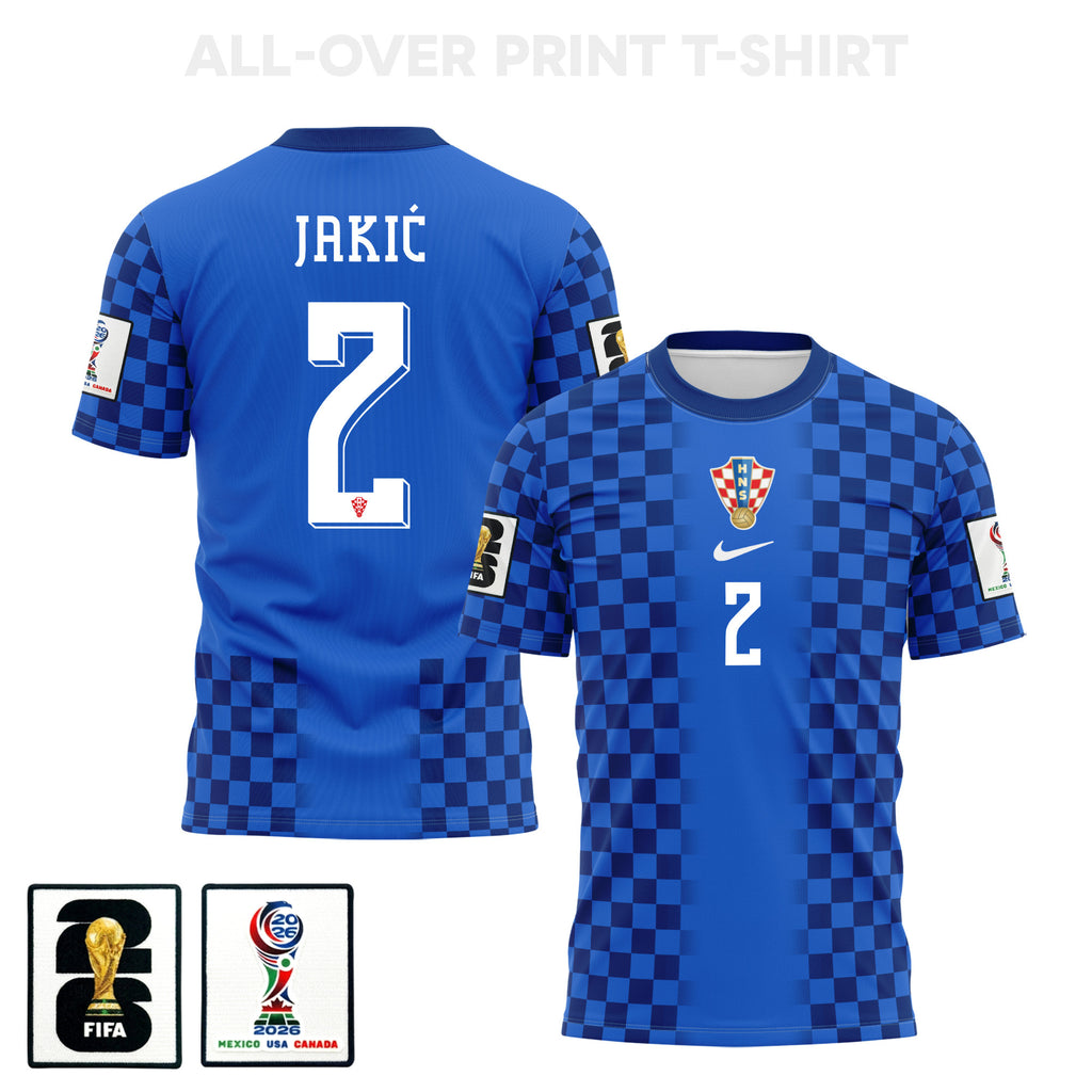 Kristijan Jakić 2 Croatia 2026 Away 3D T-Shirt Fully Printed – Unisex, Blue
