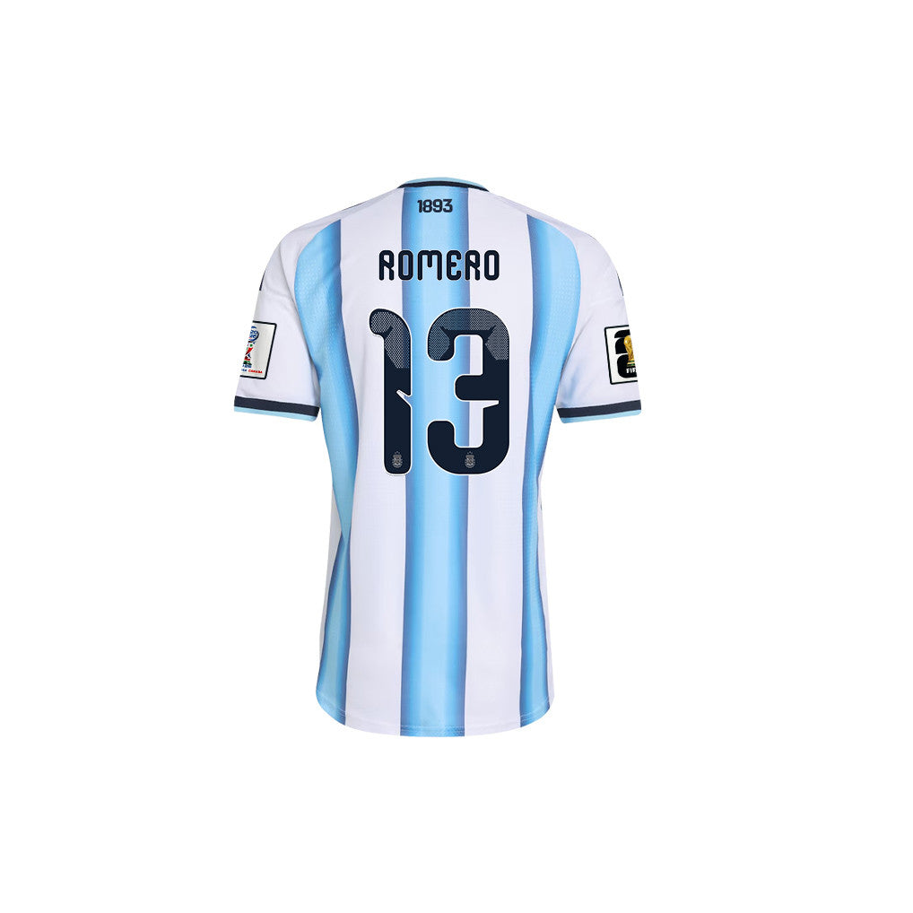 Cristian Romero 13 Argentina 2026 Youth Home Jersey & Shorts Set - White