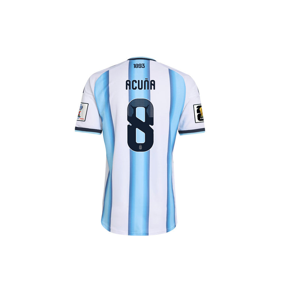 Marcos Acuña 8 Argentina 2026 Youth Home Jersey & Shorts Set - White