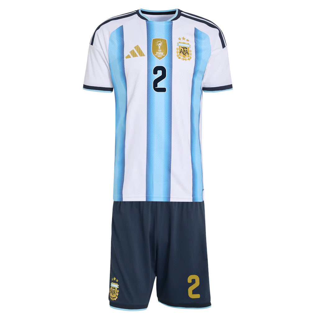 Lucas Martínez Quarta 2 Argentina 2026 Youth Home Jersey & Shorts Set - White