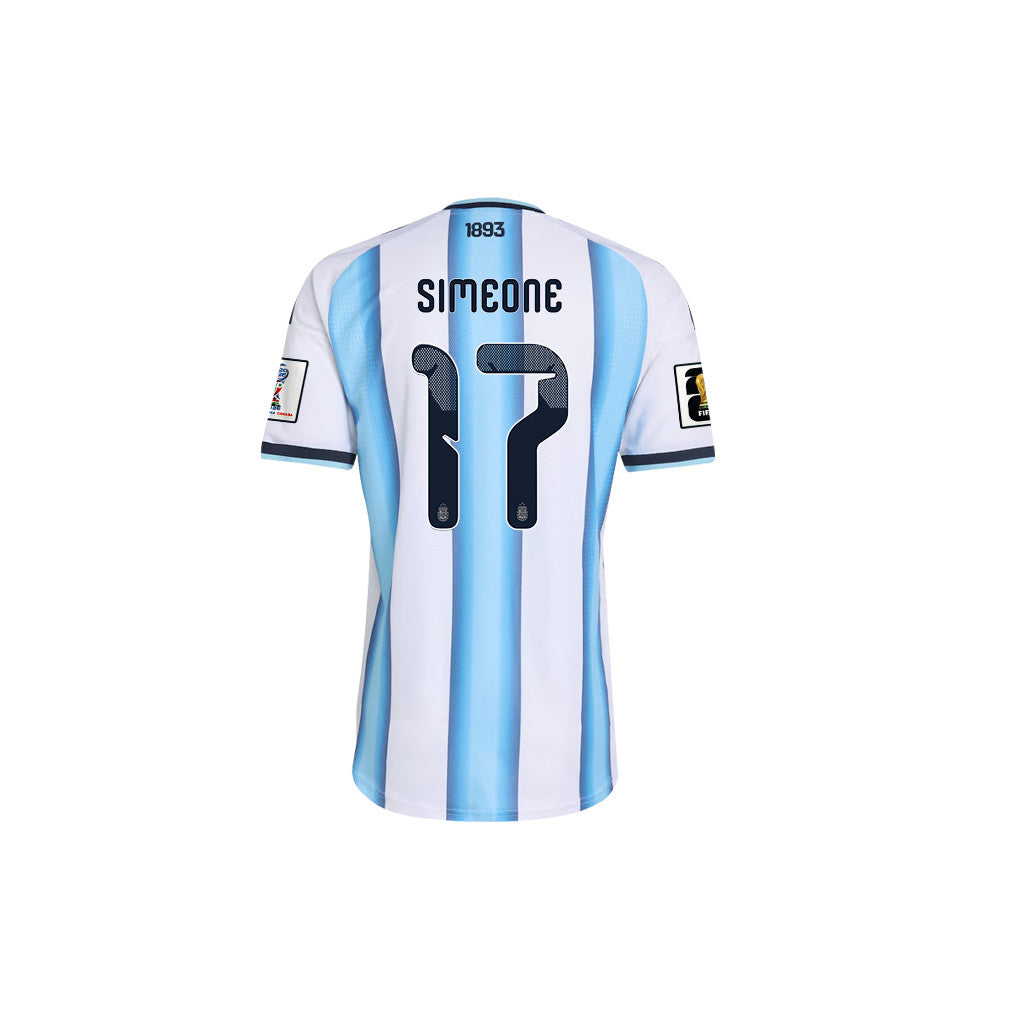 Giuliano Simeone 17 Argentina 2026 Youth Home Jersey & Shorts Set - White