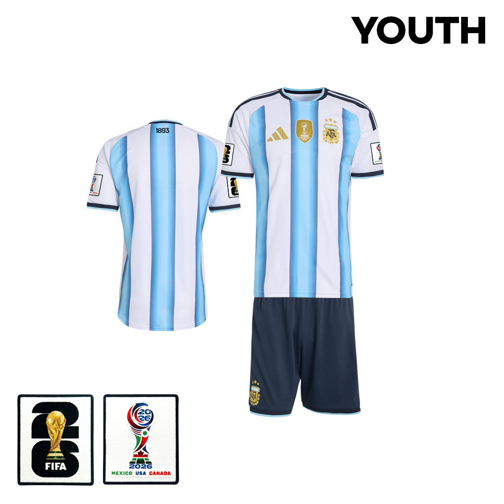Argentina 2026 Youth Home Jersey & Shorts Set - White
