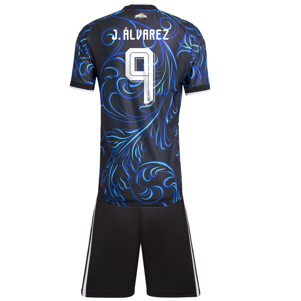 Julián Álvarez 9 Argentina 2026 Youth Away Jersey & Shorts Set - Black