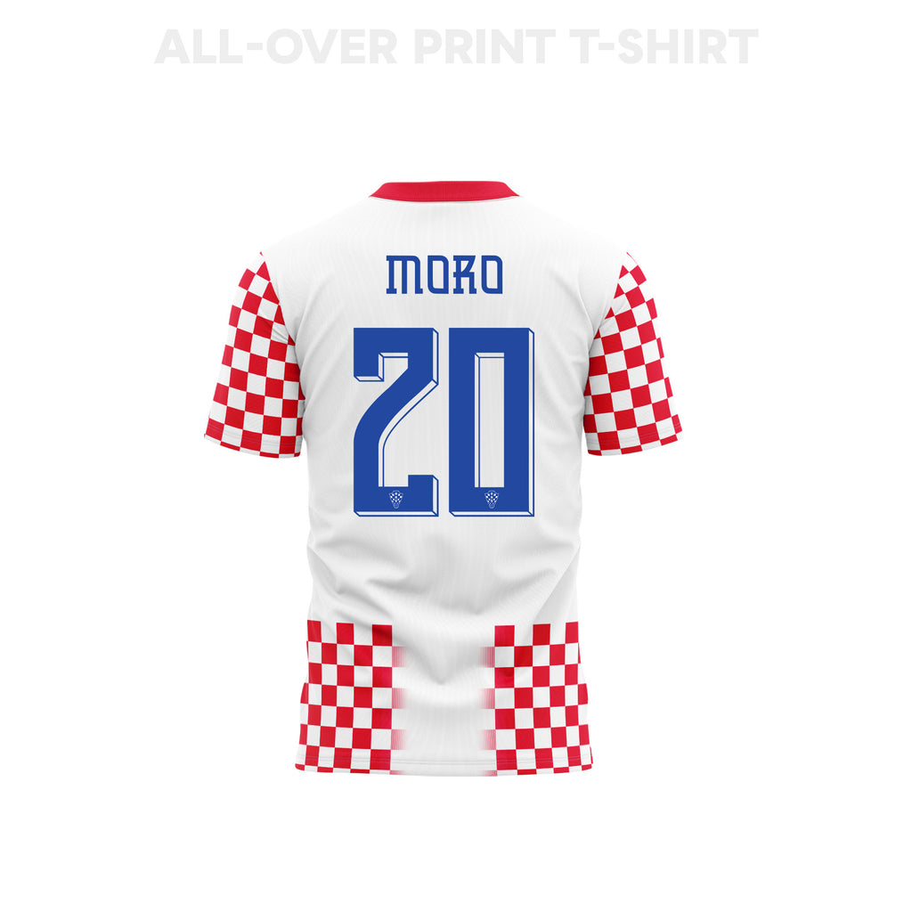 Nikola Moro 20 Croatia 2026 Home 3D T-Shirt Fully Printed – Unisex, White