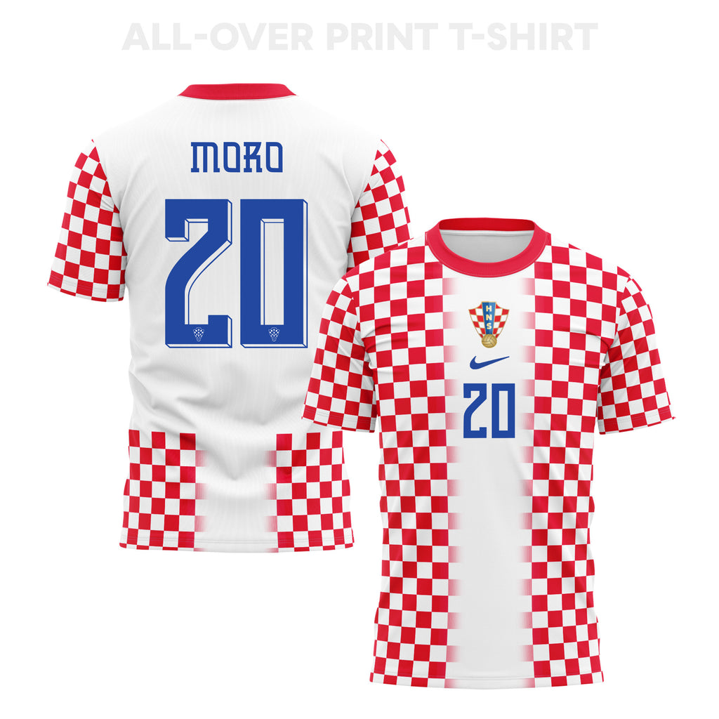 Nikola Moro 20 Croatia 2026 Home 3D T-Shirt Fully Printed – Unisex, White