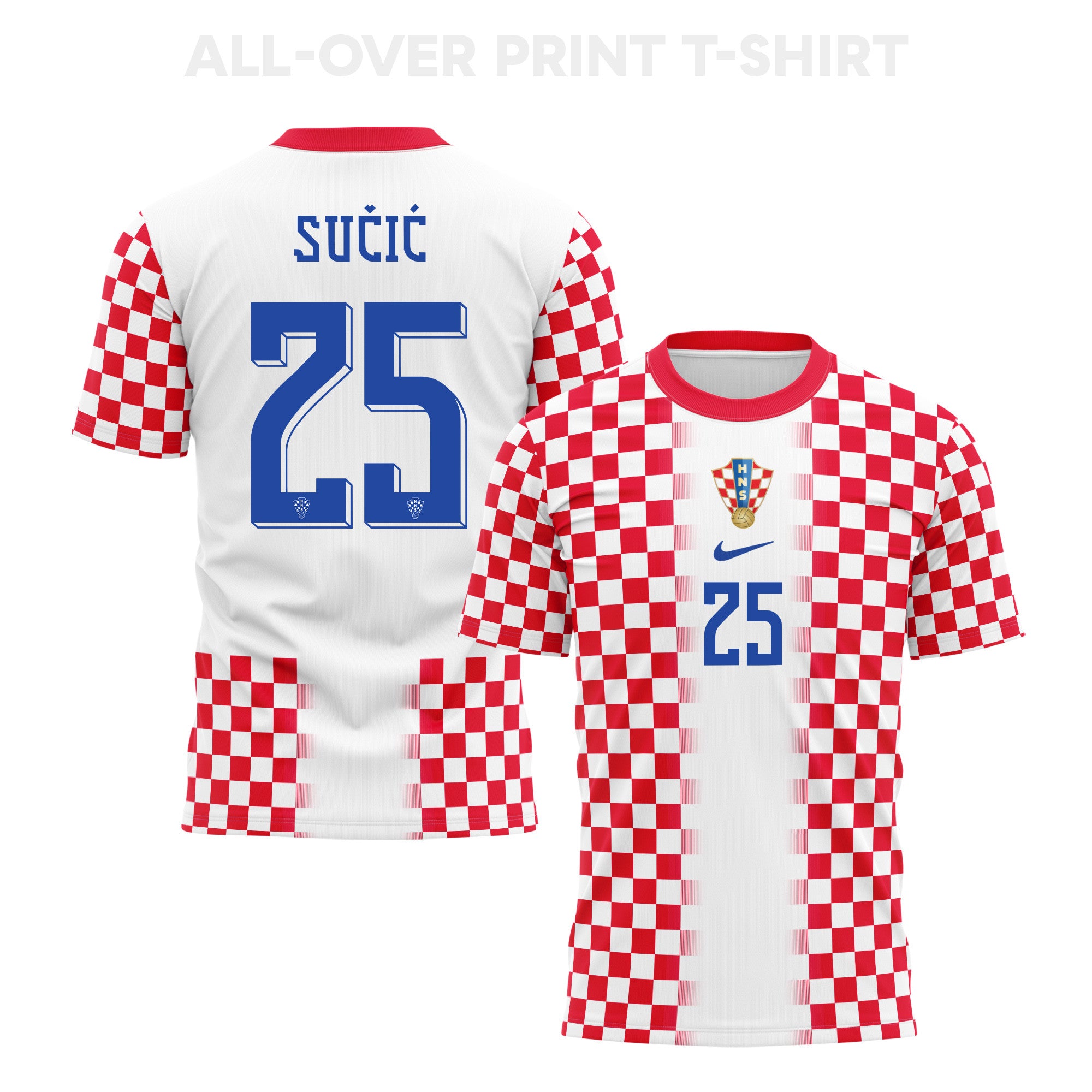 Luka Sučić 25 Croatia 2026 Home 3D T-Shirt Fully Printed – Unisex, White