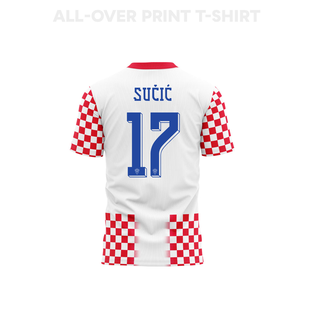 Petar Sučić 17 Croatia 2026 Home 3D T-Shirt Fully Printed – Unisex, White
