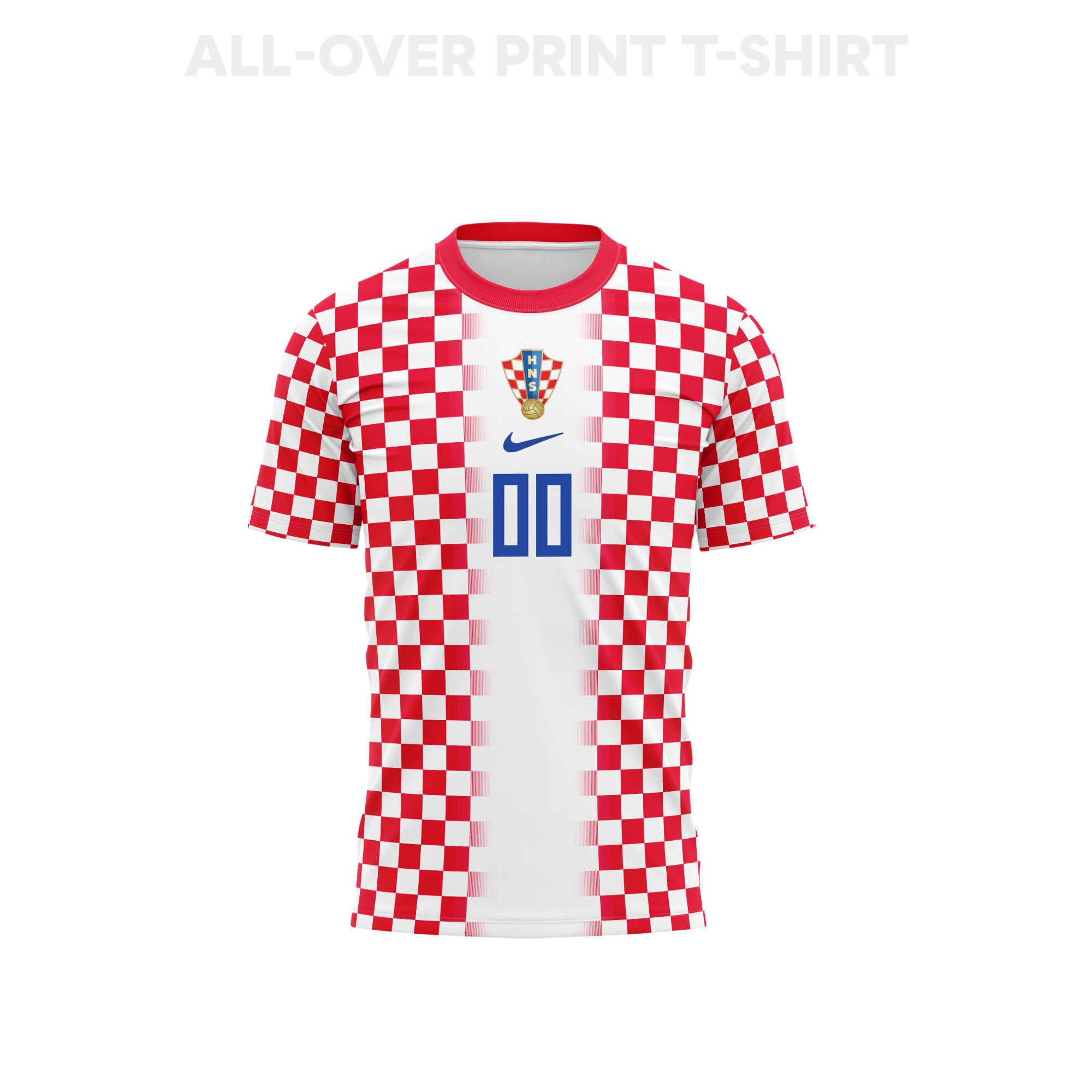Croatia 2026 Home 3D T-Shirt Fully Printed – Personalized – Unisex, White