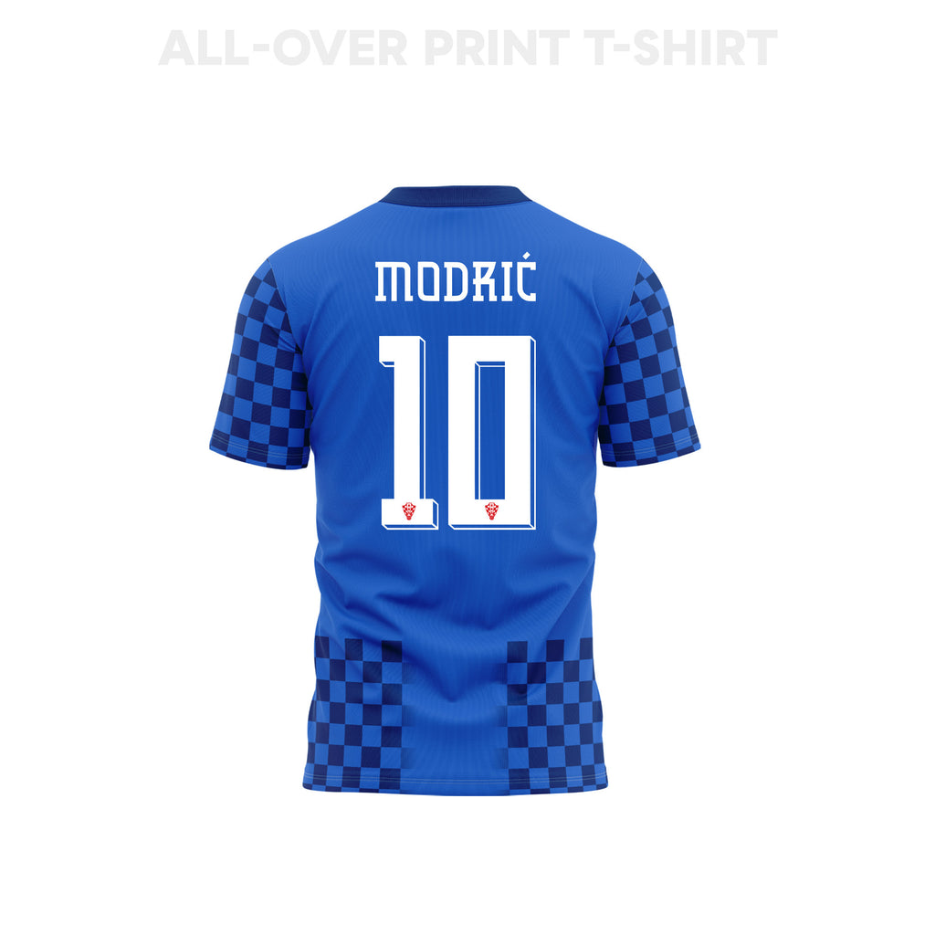 Luka Modrić 10 Youth Croatia 2026 Away 3D T-shirt Fully Printed – Blue
