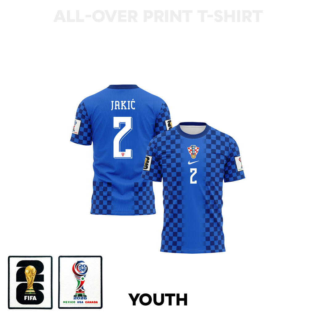 Kristijan Jakić 2 Youth Croatia 2026 Away 3D T-shirt Fully Printed – Blue