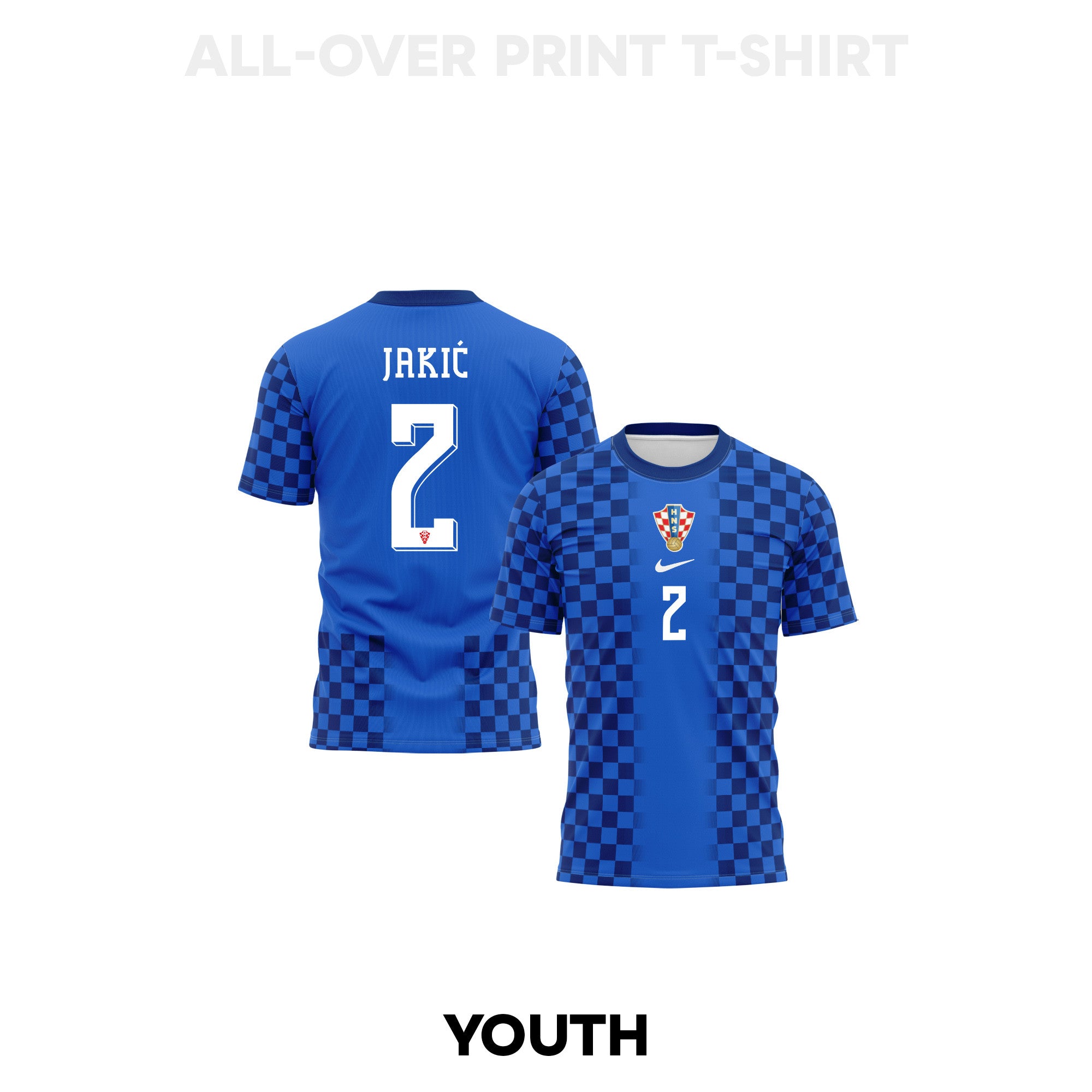 Kristijan Jakić 2 Youth Croatia 2026 Away 3D T-shirt Fully Printed – Blue