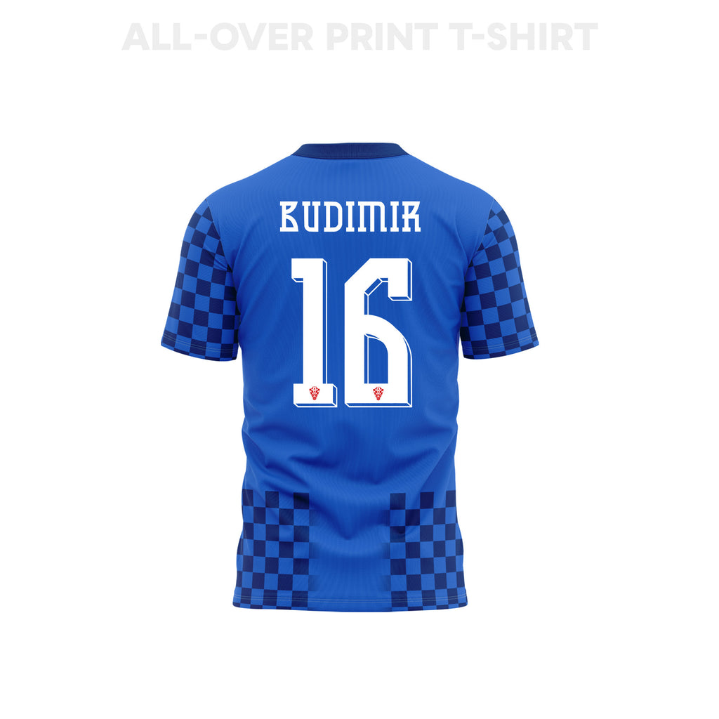 Ante Budimir 16 Youth Croatia 2026 Away 3D T-shirt Fully Printed – Blue