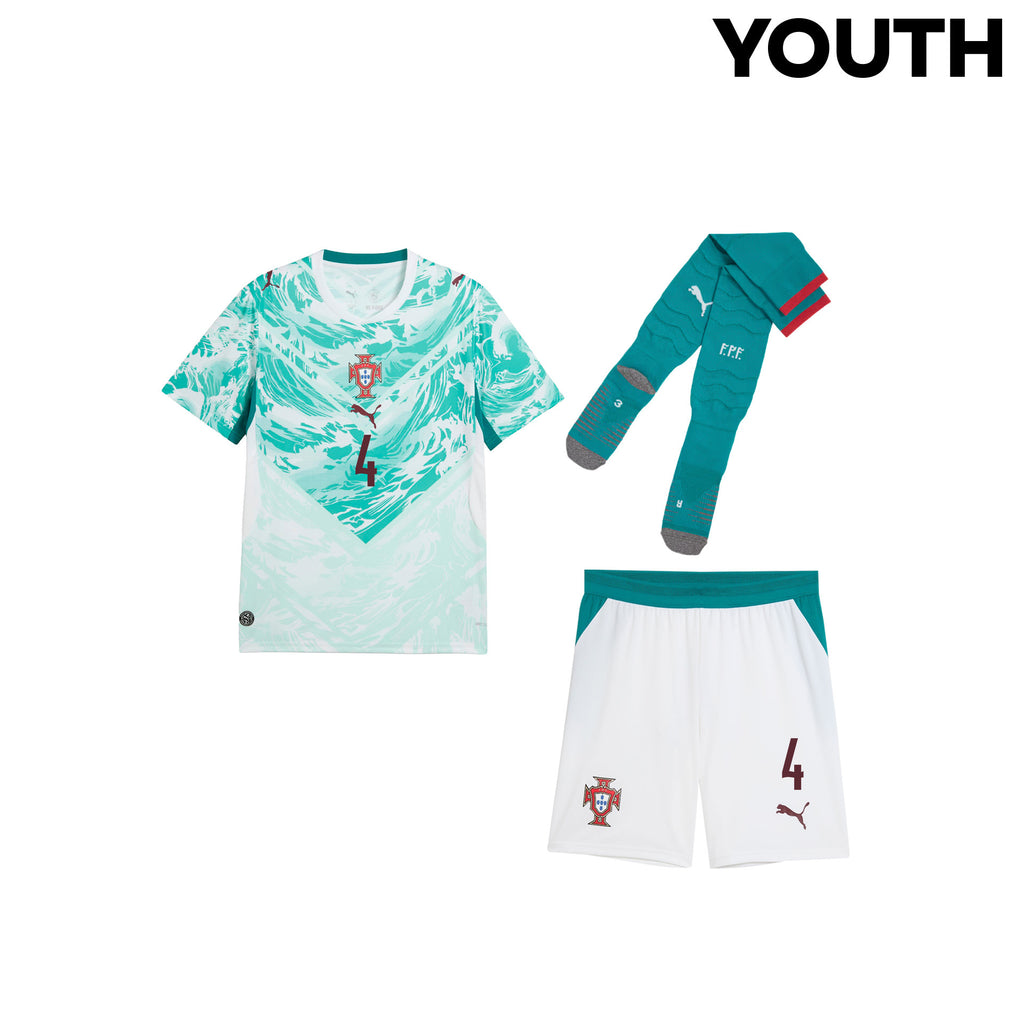 Rúben Dias 4 Portugal 2026 YOUTH Away Kit Set – White