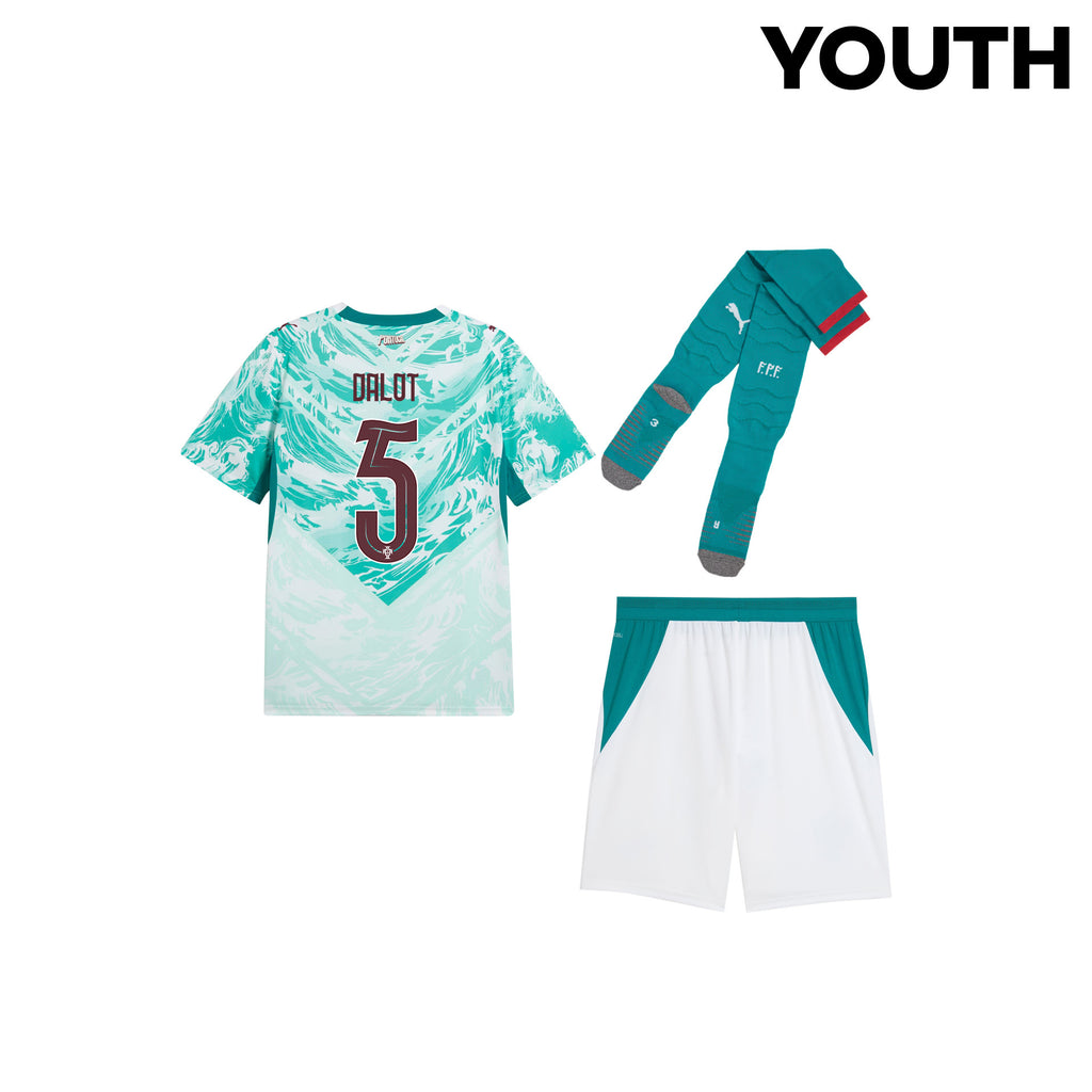 Diogo Dalot 5 Portugal 2026 YOUTH Away Kit Set – White