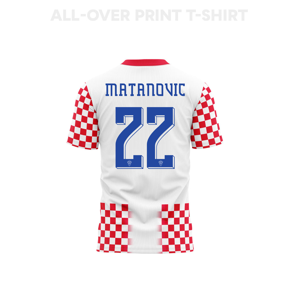 Igor Matanovic 22 Youth Croatia 2026 Home 3D T-shirt Fully Printed – White
