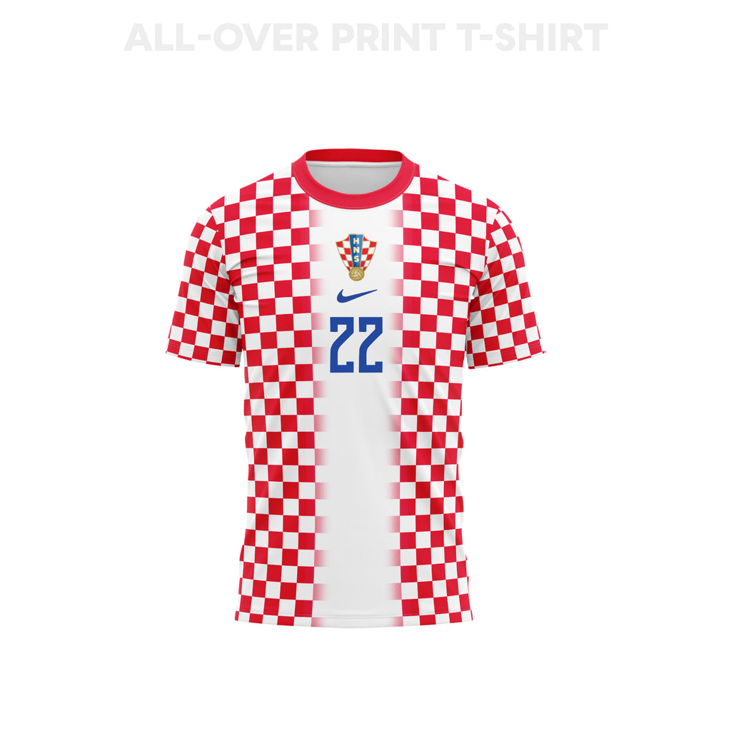 Igor Matanovic 22 Youth Croatia 2026 Home 3D T-shirt Fully Printed – White