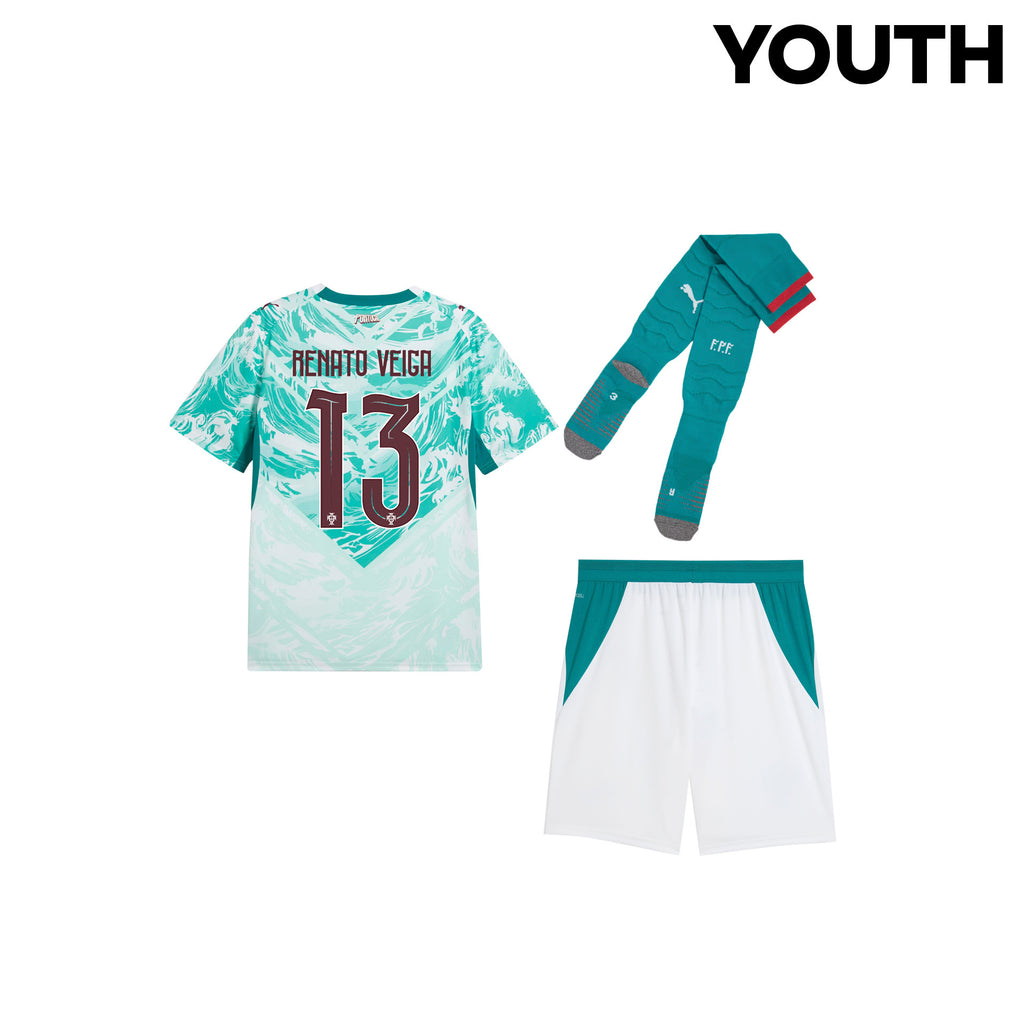 Renato Veiga 13 Portugal 2026 YOUTH Away Kit Set – White