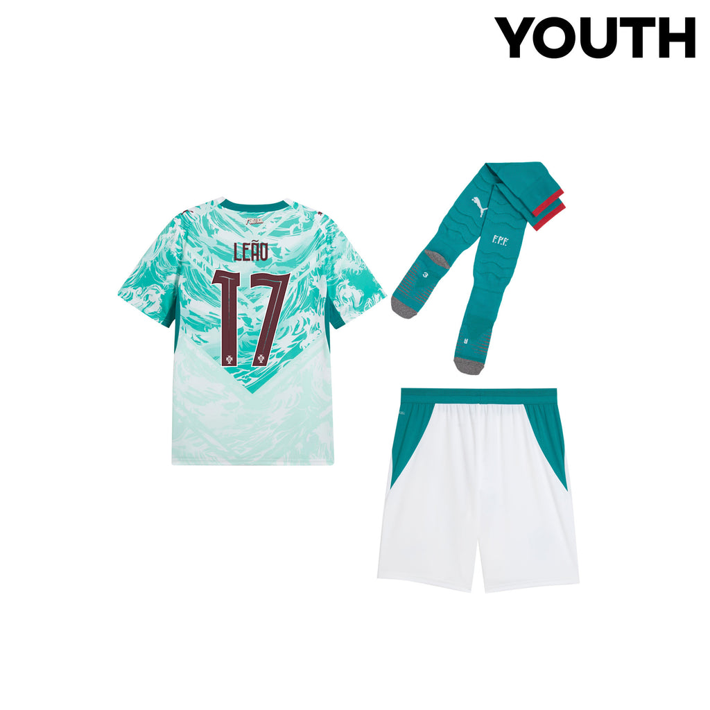 Rafael Leão 17 Portugal 2026 YOUTH Away Kit Set – White