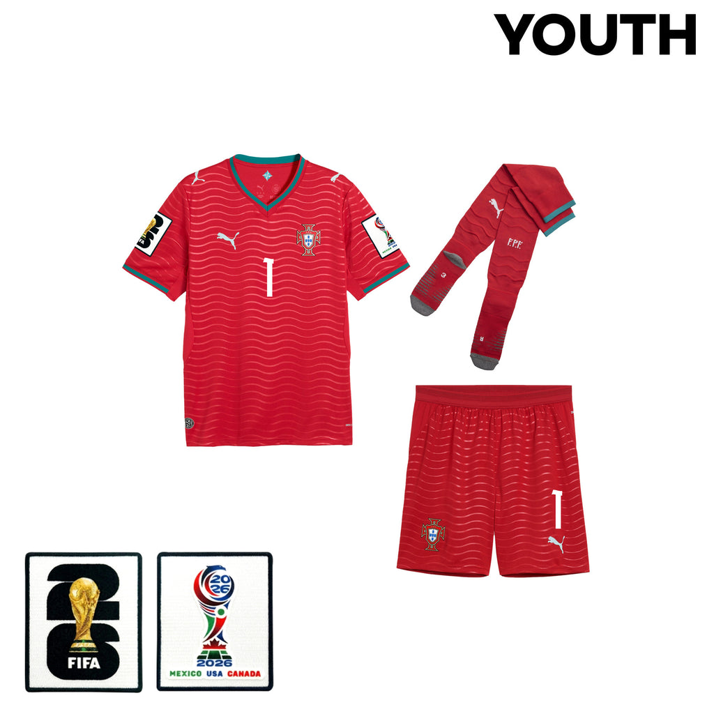 Diogo Costa 1 Portugal 2026 YOUTH Home Kit Set – Red