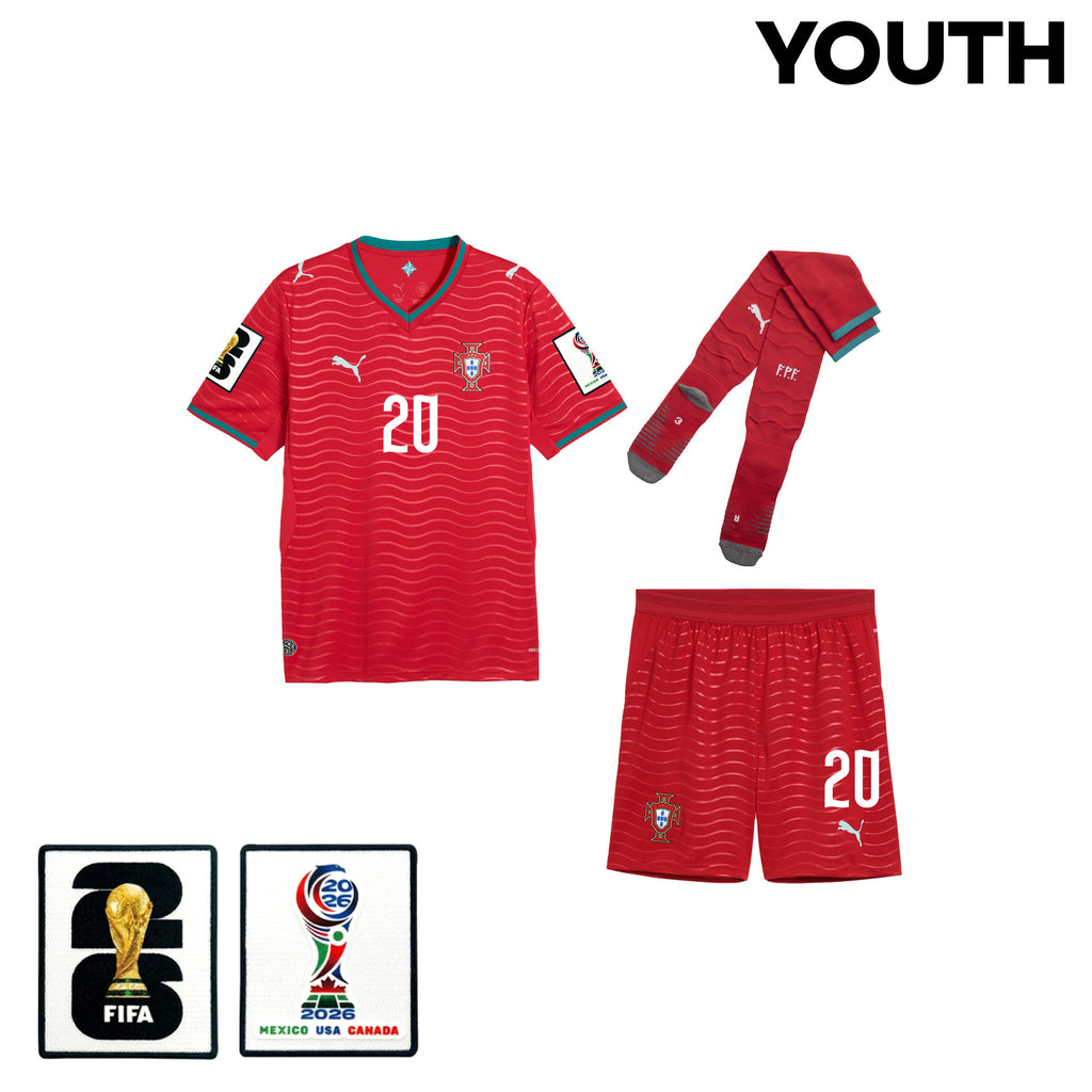 João Cancelo 20 Portugal 2026 YOUTH Home Kit Set – Red
