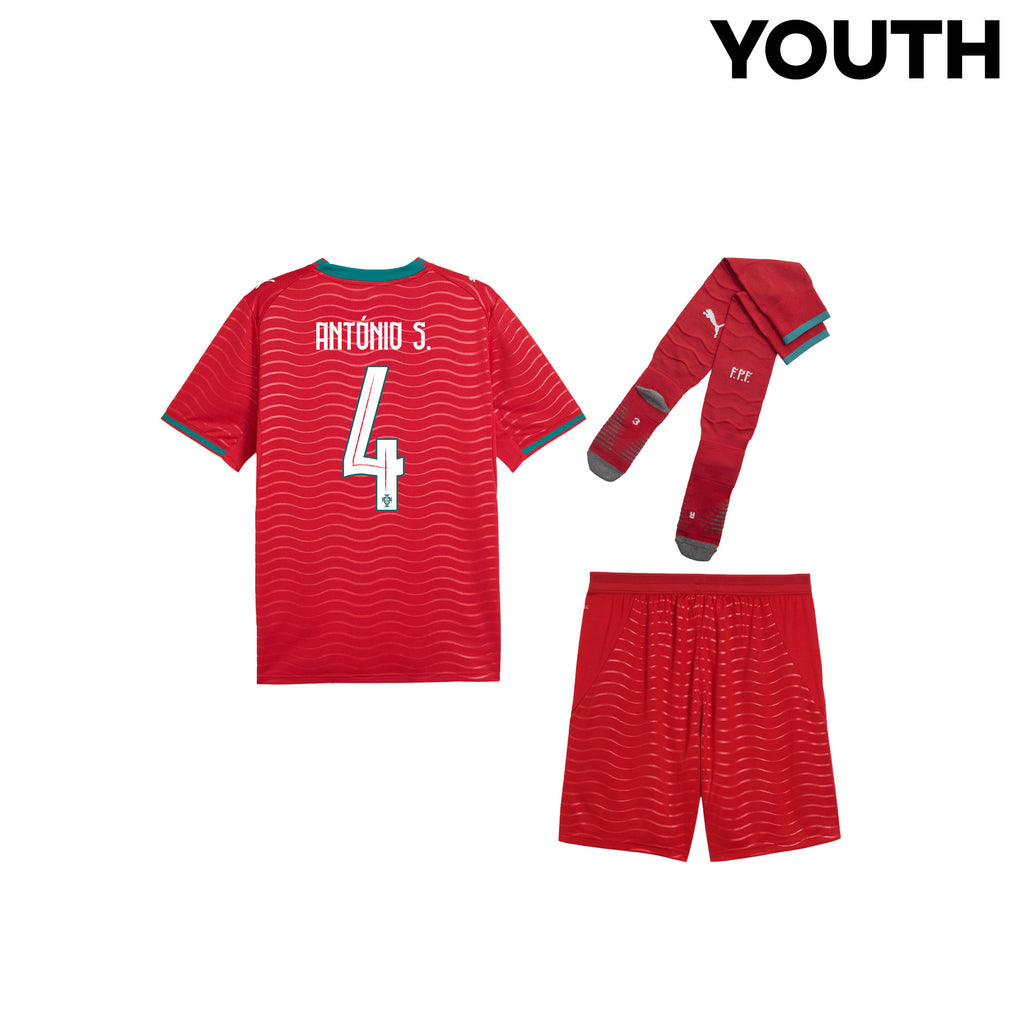 António Silva 4 Portugal 2026 YOUTH Home Kit Set – Red