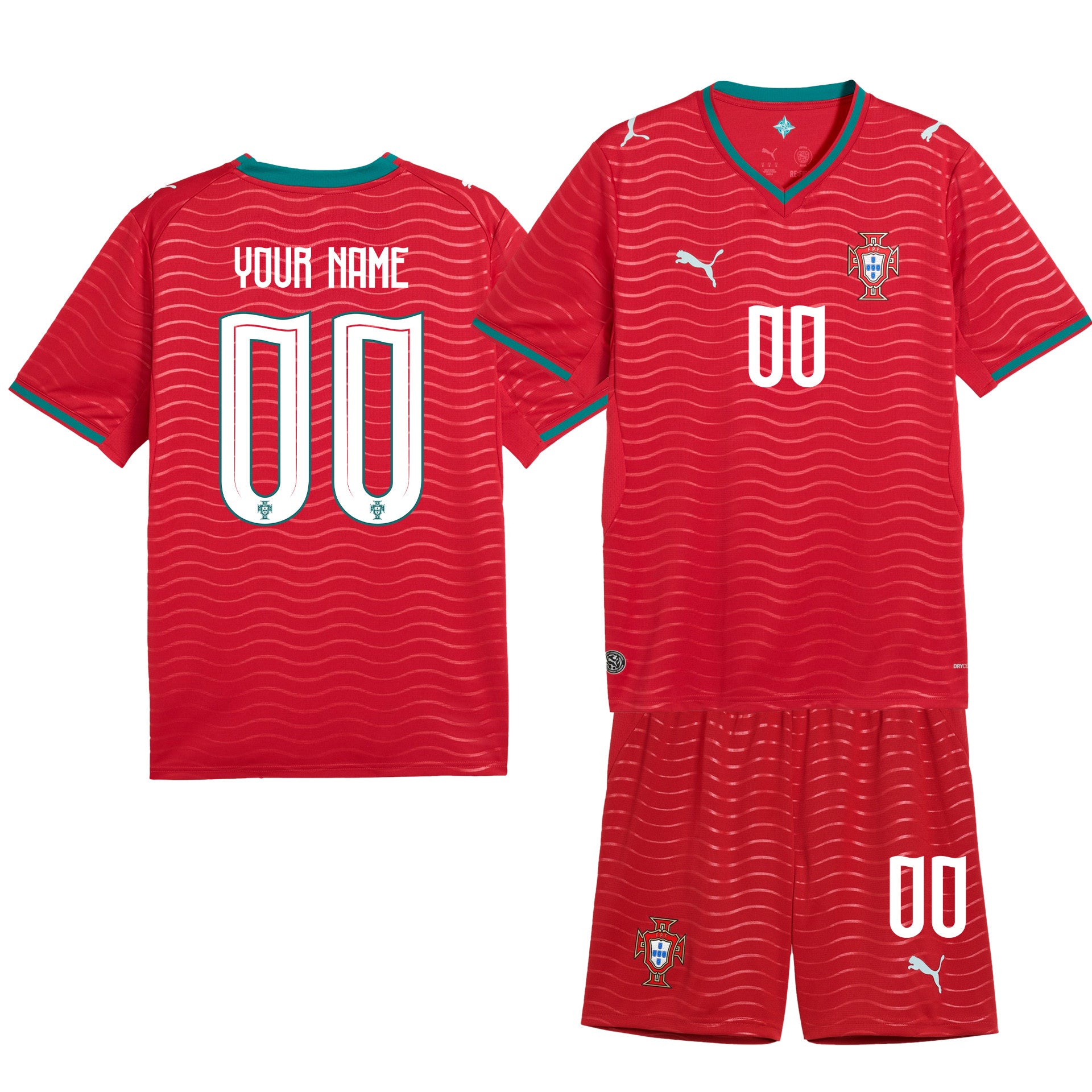 Portugal 2026 Home Men Jersey & Shorts Set – Personalized - Red
