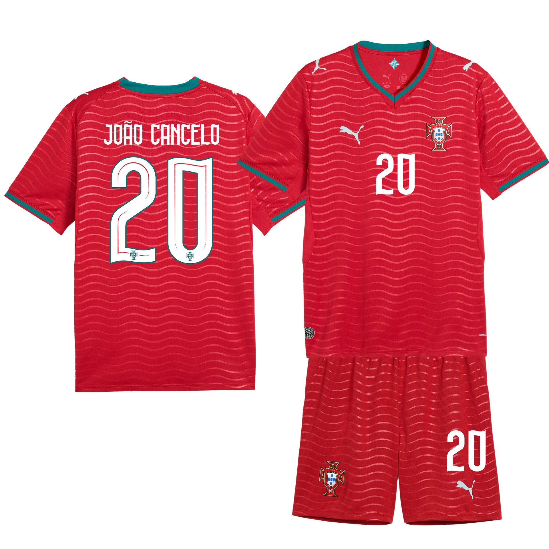 João Cancelo 20 Portugal 2026 Home Men Jersey & Shorts Set – Red