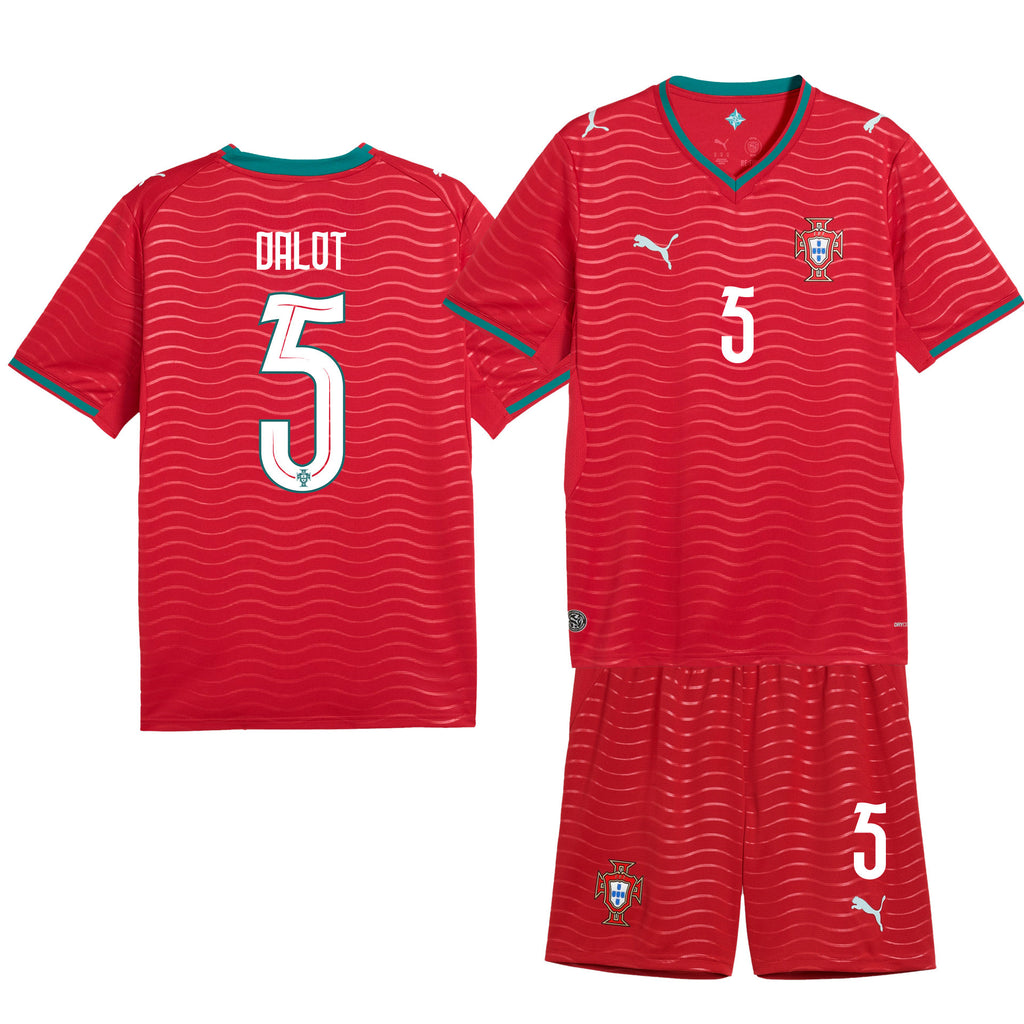 Diogo Dalot 5 Portugal 2026 Home Men Jersey & Shorts Set – Red