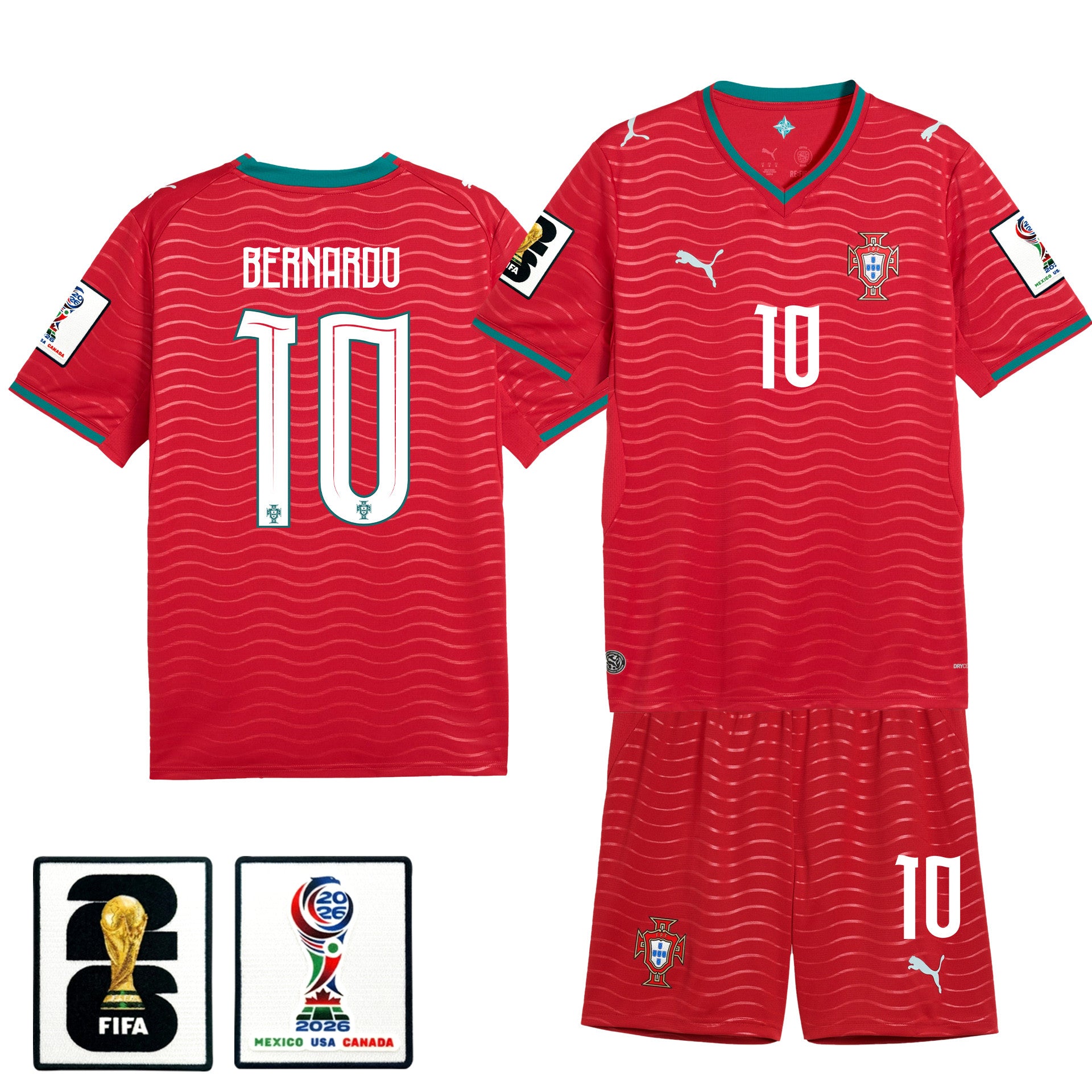 Bernardo Silva 10 Portugal 2026 Home Men Jersey & Shorts Set – Red
