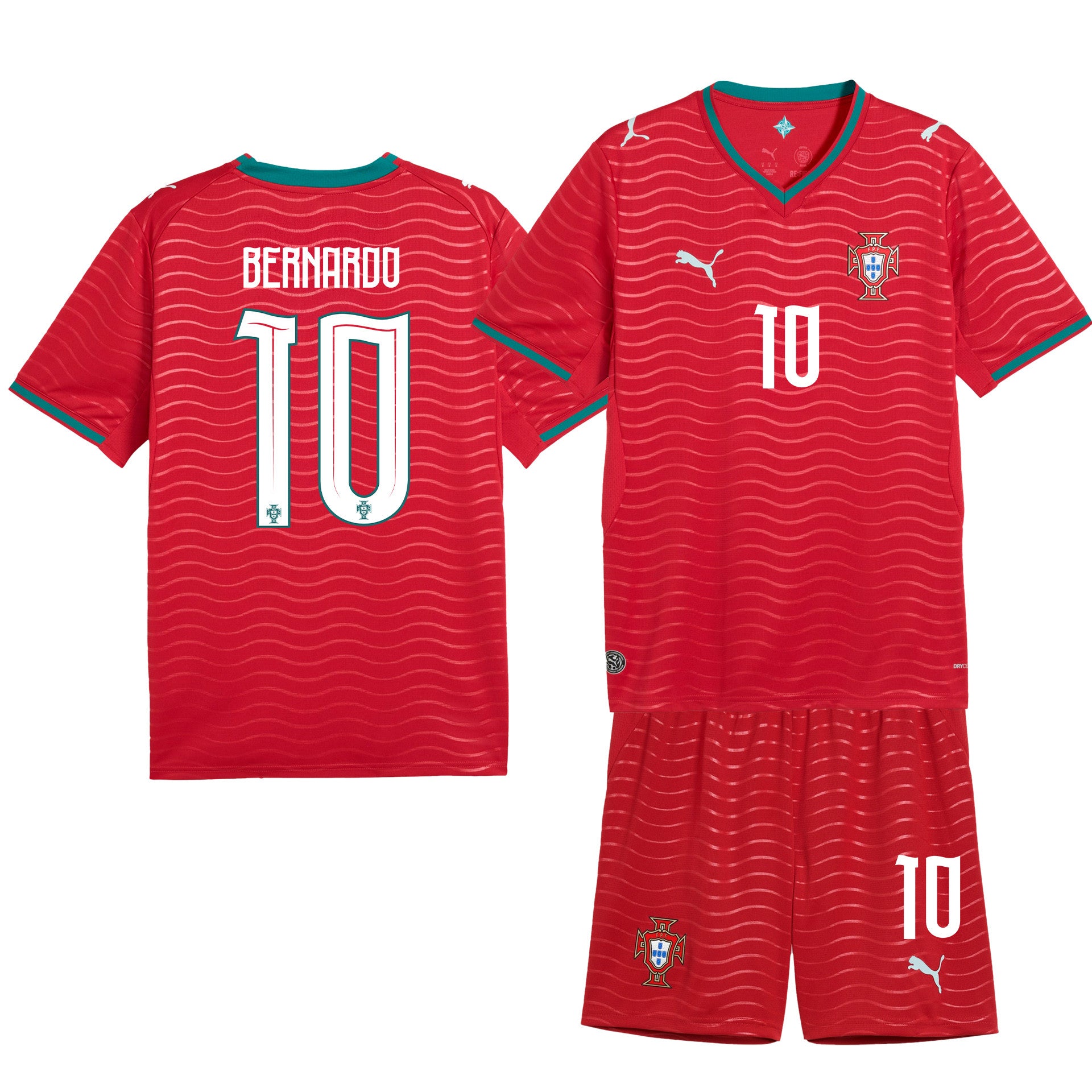 Bernardo Silva 10 Portugal 2026 Home Men Jersey & Shorts Set – Red