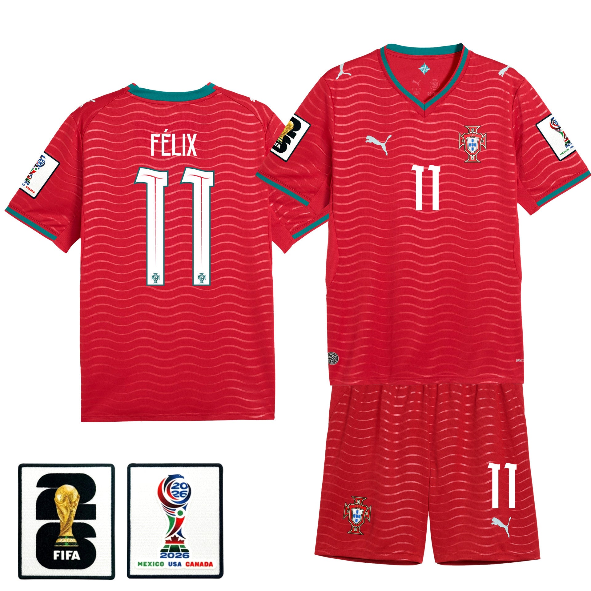 João Félix 11 Portugal 2026 Home Men Jersey & Shorts Set – Red
