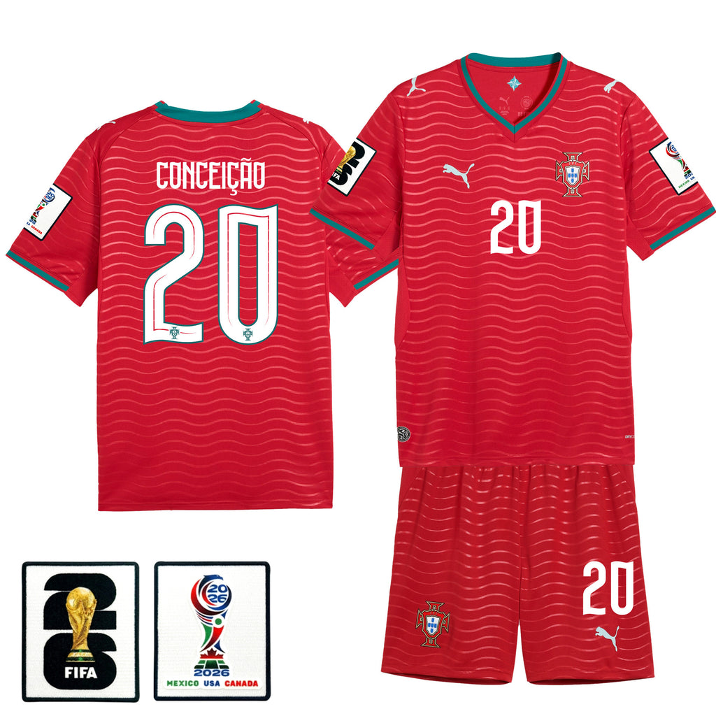 Francisco Conceição 20 Portugal 2026 Home Men Jersey & Shorts Set – Red