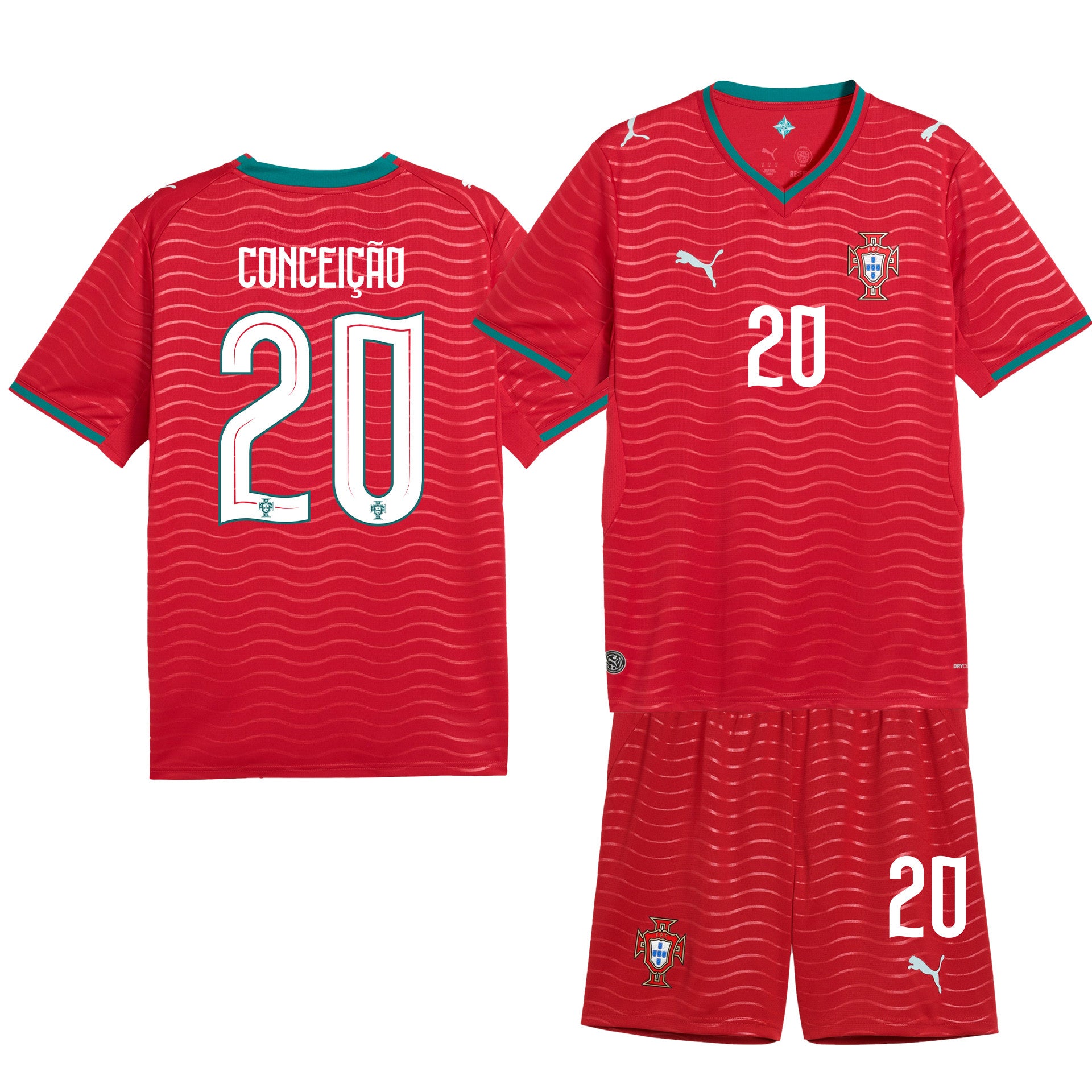 Francisco Conceição 20 Portugal 2026 Home Men Jersey & Shorts Set – Red