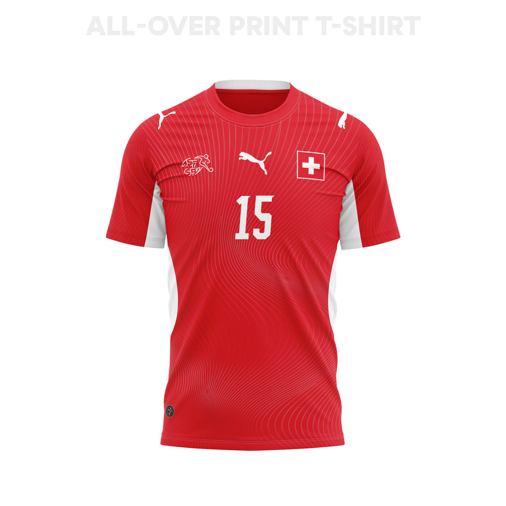 Djibril Sow 15 Switzerland 2026 Home 3D T-Shirt Fully Printed – Unisex, Red