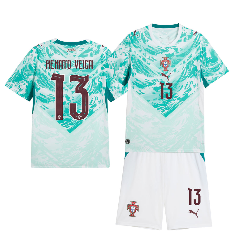Renato Veiga 13 Portugal 2026 Away Men Jersey & Shorts Set – White