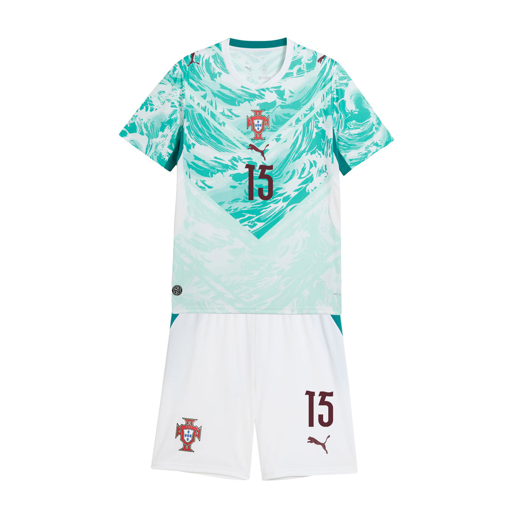 João Neves 15 Portugal 2026 Away Men Jersey & Shorts Set – White