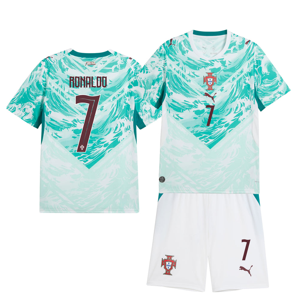 Cristiano Ronaldo 7 Portugal 2026 Away Men Jersey & Shorts Set – White