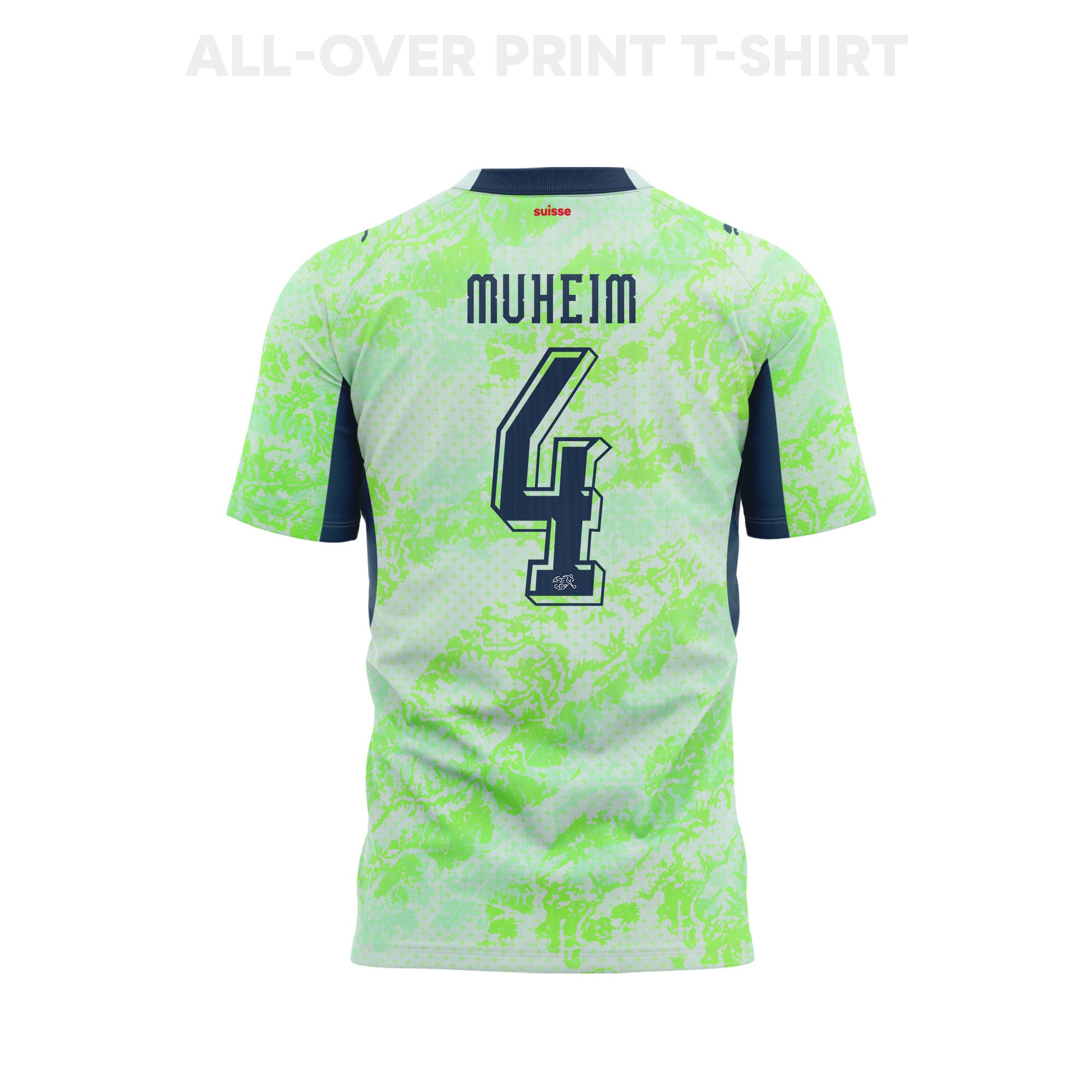 Miro Muheim 4 Youth Switzerland 2026 Away 3D T-shirt Fully Printed – Green