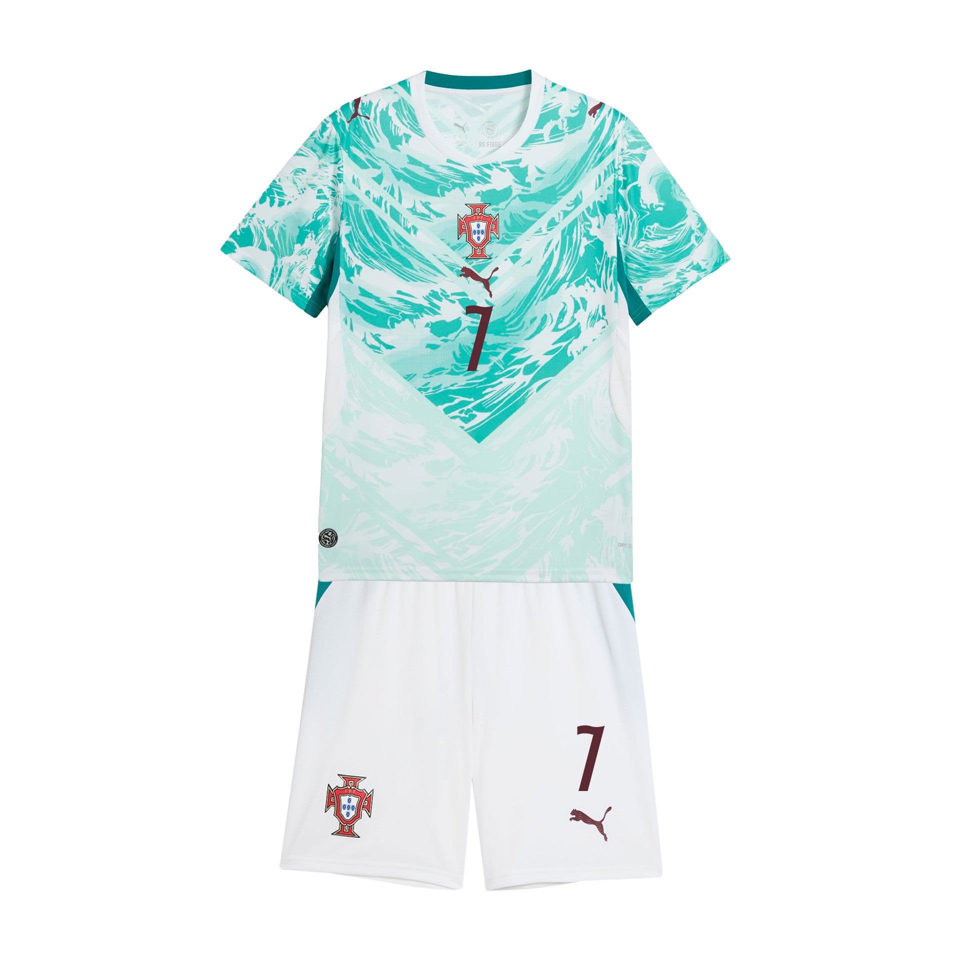 Cristiano Ronaldo 7 Portugal 2026 Away Men Jersey & Shorts Set – White