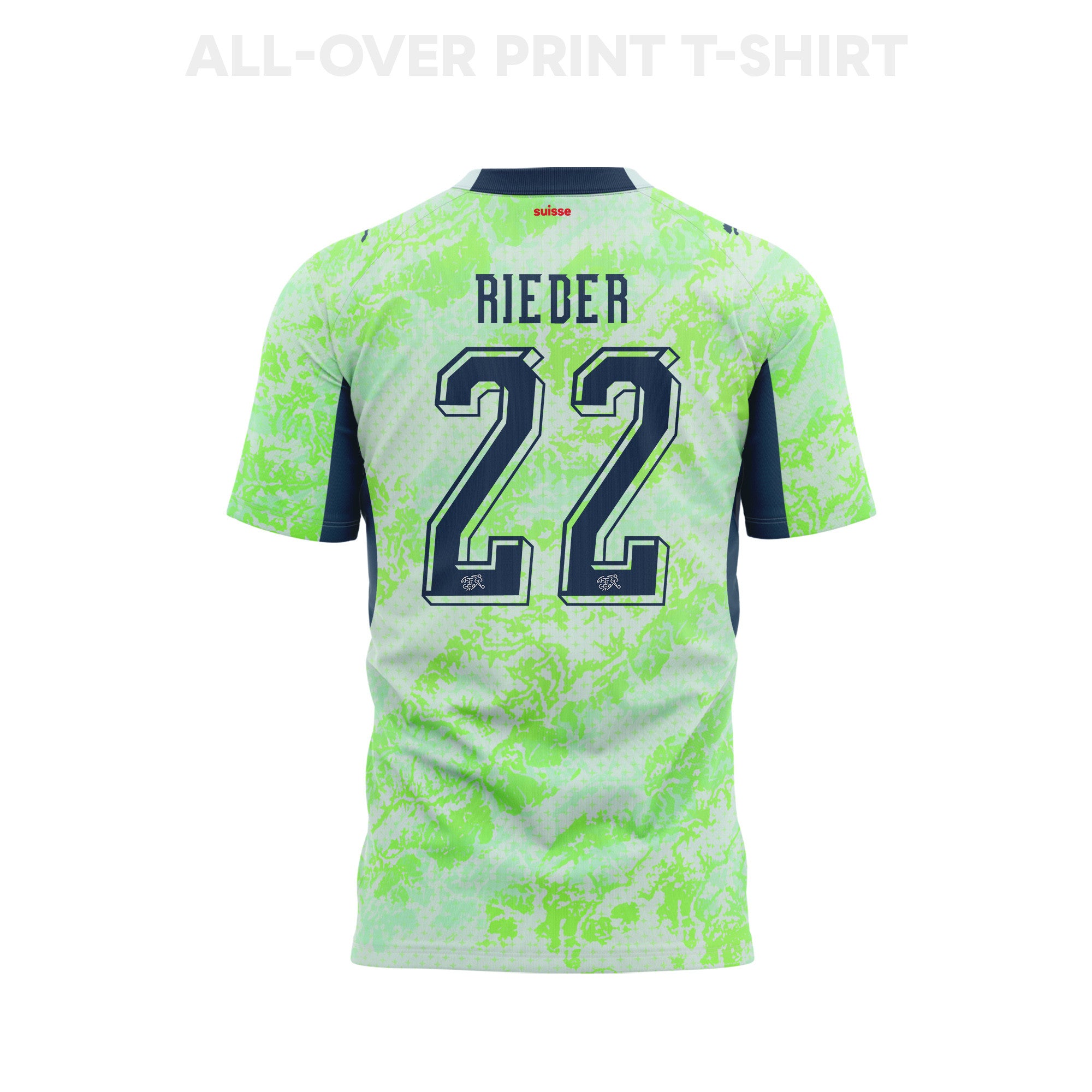 Fabian Rieder 22 Youth Switzerland 2026 Away 3D T-shirt Fully Printed – Green