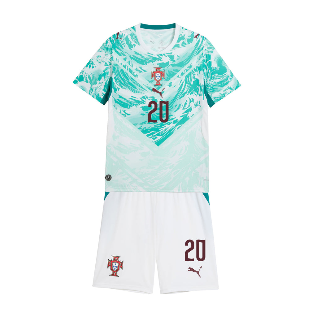 João Cancelo 20 Portugal 2026 Youth Away Jersey & Shorts Set - White