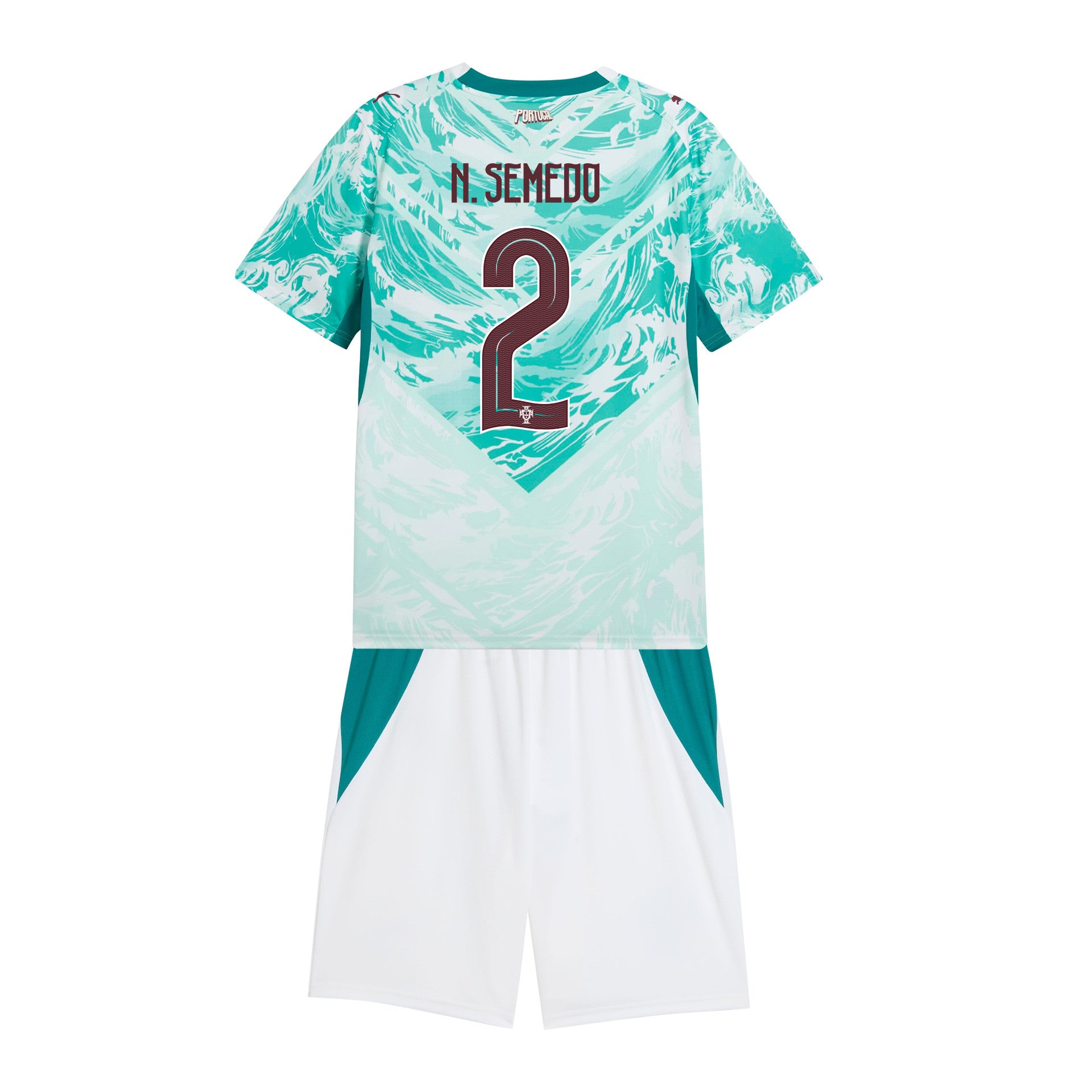 Nélson Semedo 2 Portugal 2026 Youth Away Jersey & Shorts Set - White