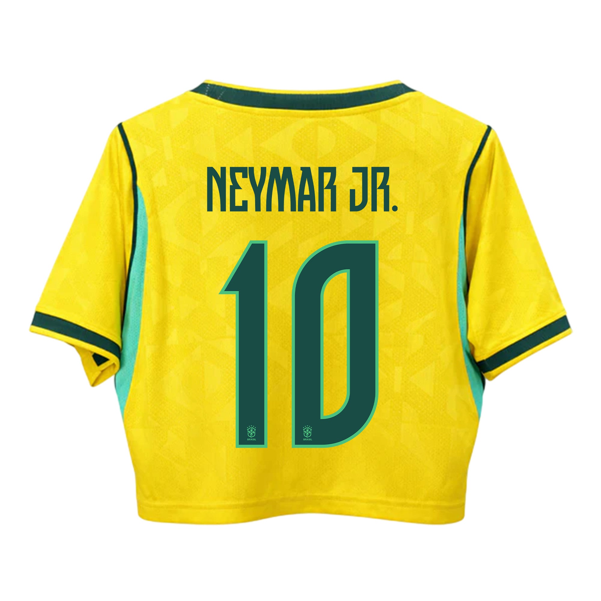 Neymar 10 Brazil 2026 Home Women's Cropped Jersey - Yellow