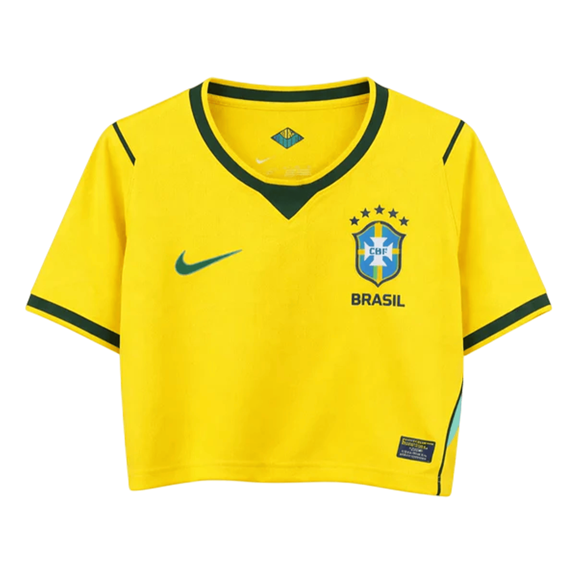 Brazil 2026 Home Women's Cropped Jersey - Yellow