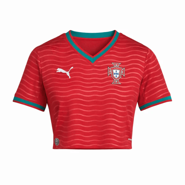 Portugal 2026 Home Women's Cropped Jersey - Red