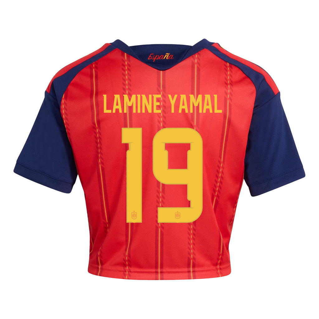 Lamine Yamal 19 Spain 2026 Home Women's Cropped Jersey - Red